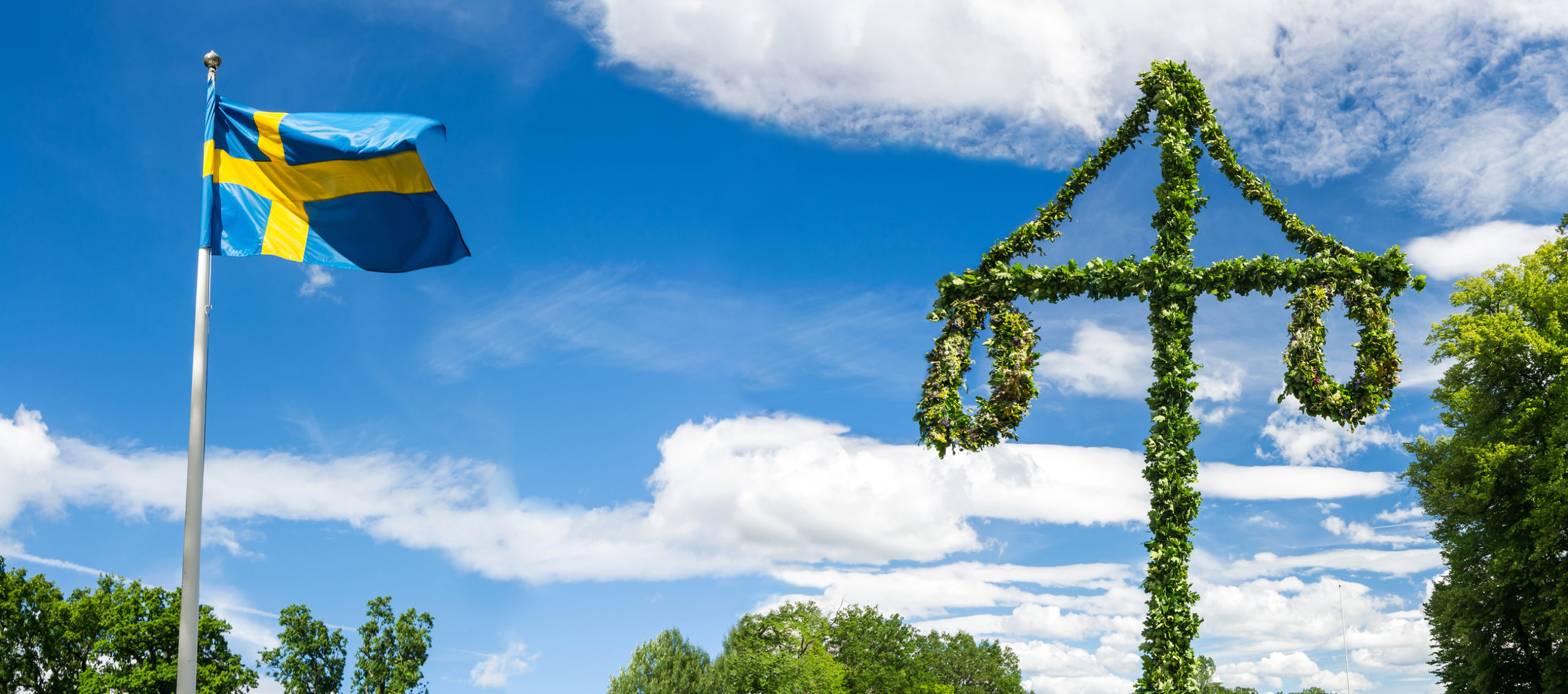 Midsummer traditional Swedish symbols